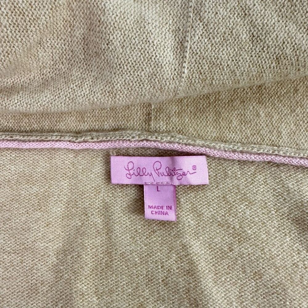 Lilly Pulitzer Bryn 100% Cashmere Cardigan Sweater Large HOLES - Picture 3 of 11